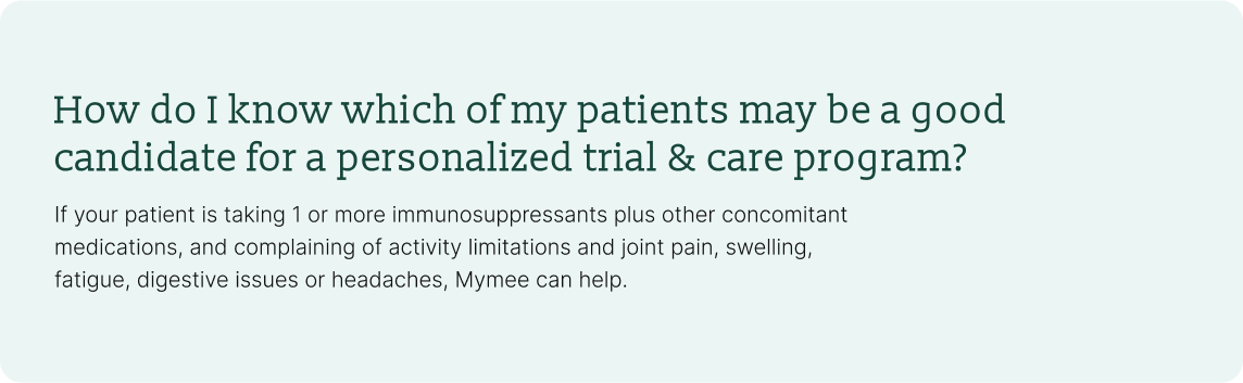 Personalized trial & care program Personalized trial & care program